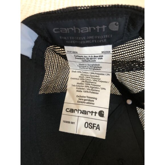 Carhartt Rugged Professional Series Canvas Mesh Hat, Black - Picture 5 of 5